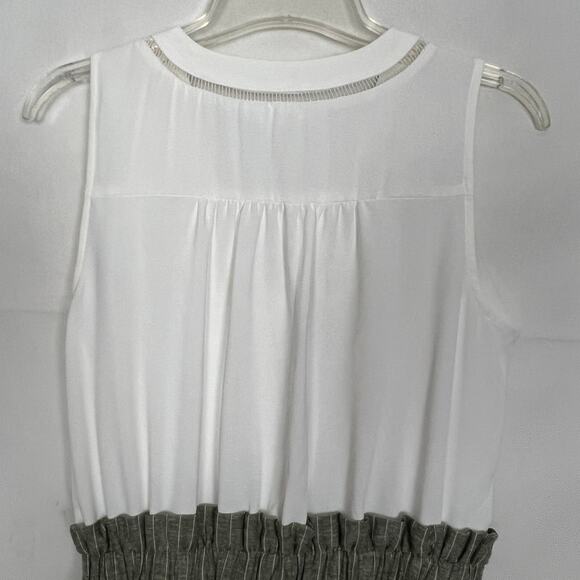 Mine Linen Blend Sleeveless Color Block Romper Size Medium - Picture 6 of 12